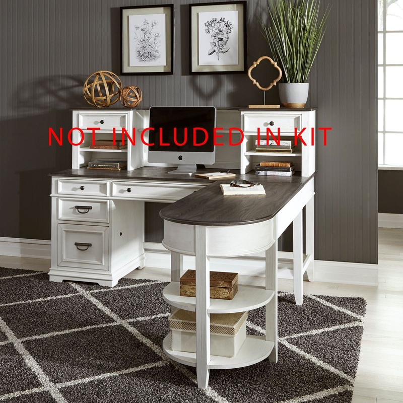 Allyson Park – Optional L Shaped Desk Set – White