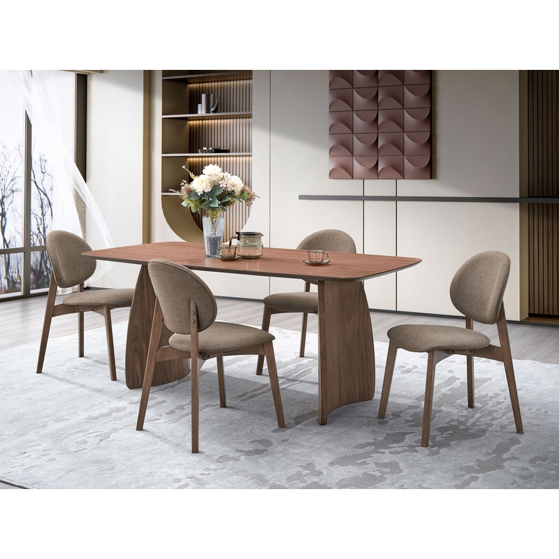 Hadasa – 5 Piece Dining Room Set – Walnut