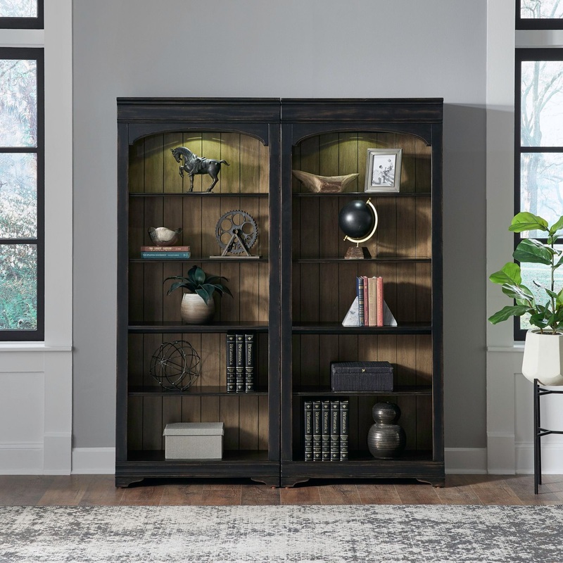 Meritage – 2 Piece Bunching Bookcase – Black