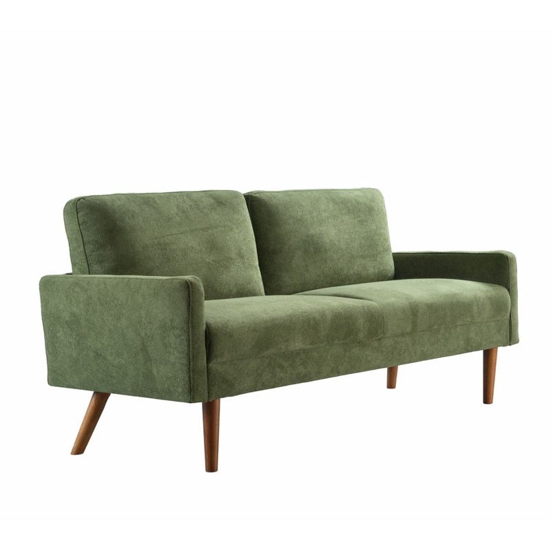 Sofa, European Style With Sleek Design, Modern & Vintage Flair, Upholstered 3 Seater Couch – Green
