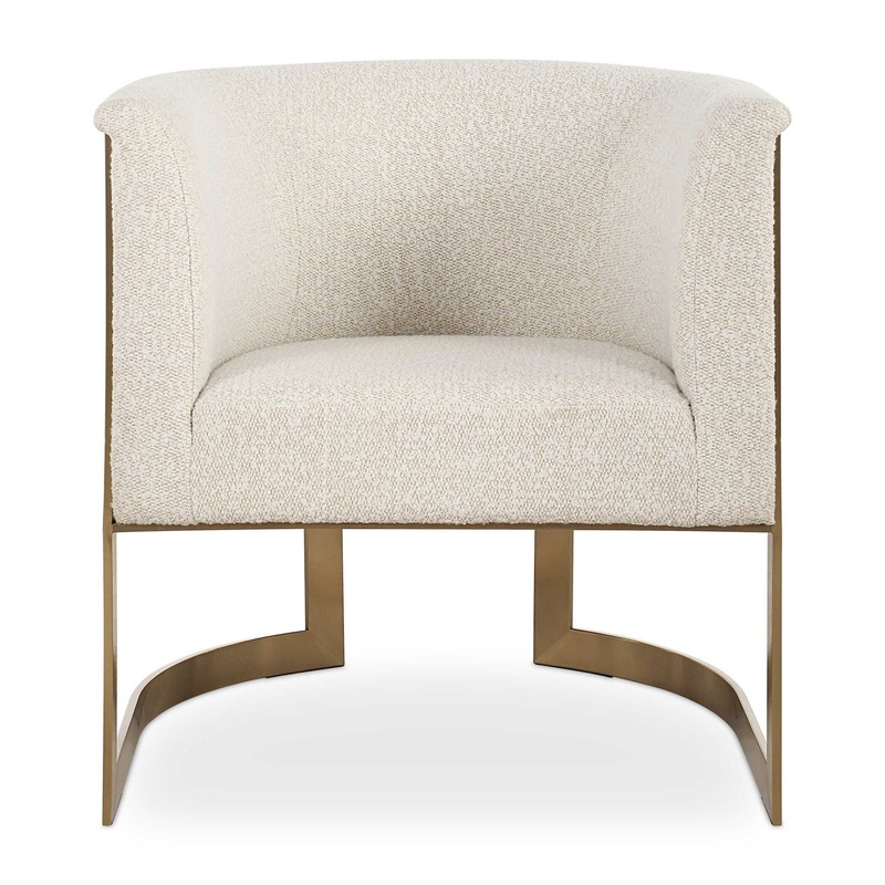 Bellina – Plush Barrel Chair – Gold