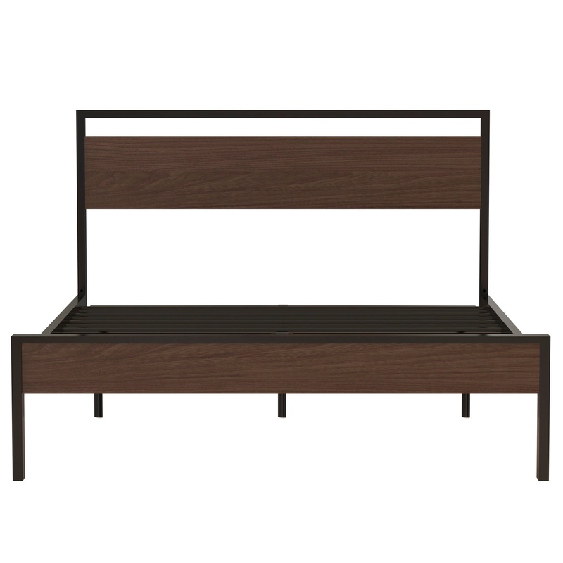 Ceres – Metal Bed With Wood Headboard & Footboard
