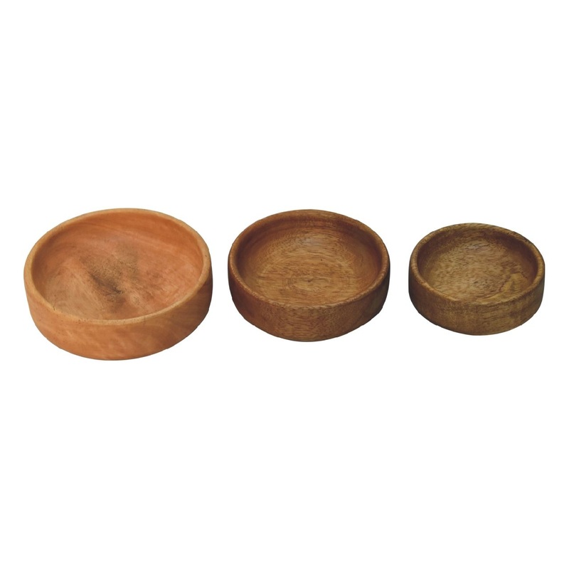 Fruit Bowl (Set of 3) – Light Brown