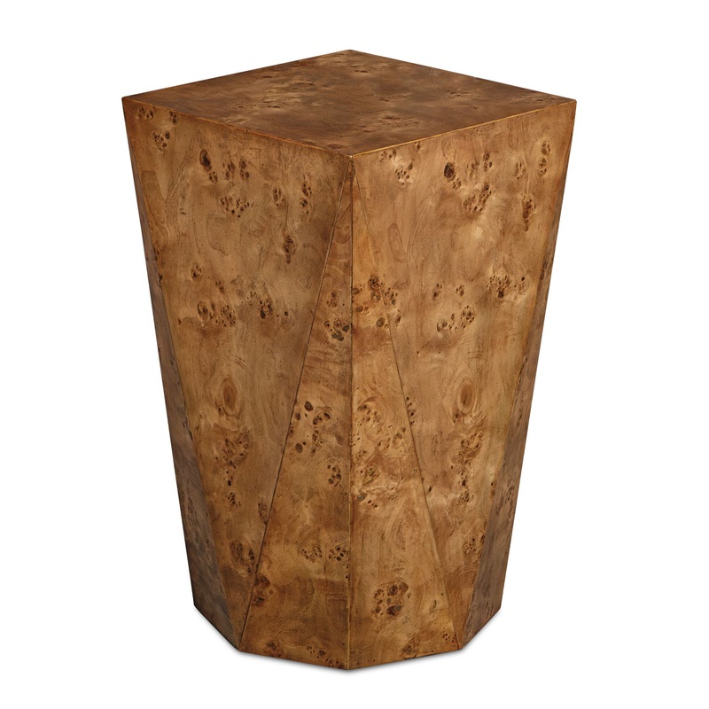 Hughes – Geometric Accent Table – Dark Brown