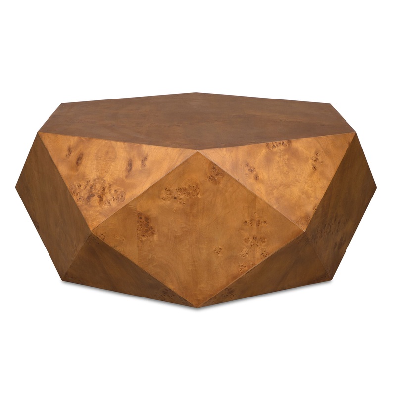Hughes – Geometric Coffee Table – Dark Brown