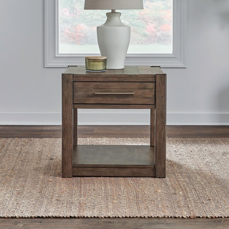 Broadmore – Drawer End Table – Brown