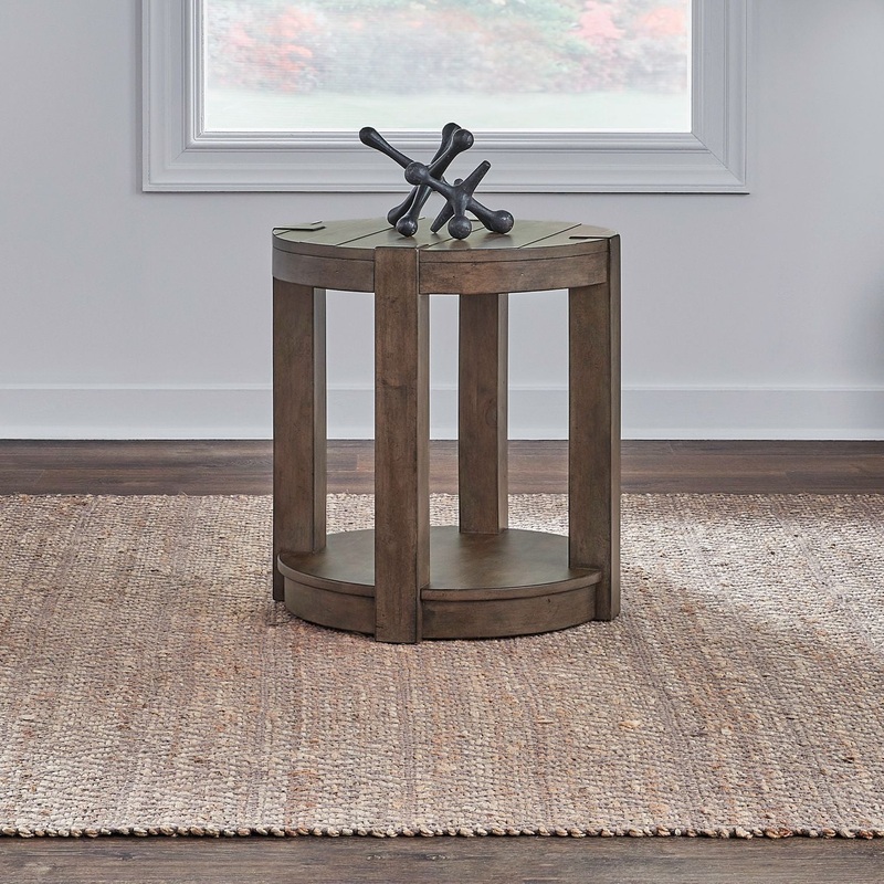 Broadmore – Round Chairside Table – Brown