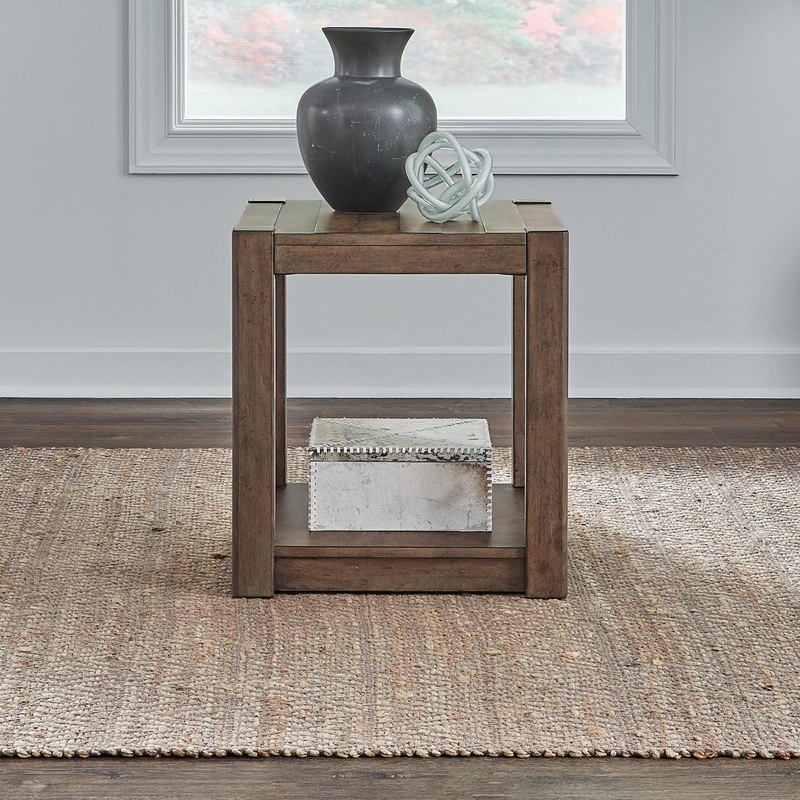 Broadmore – Square Chairside Table – Brown