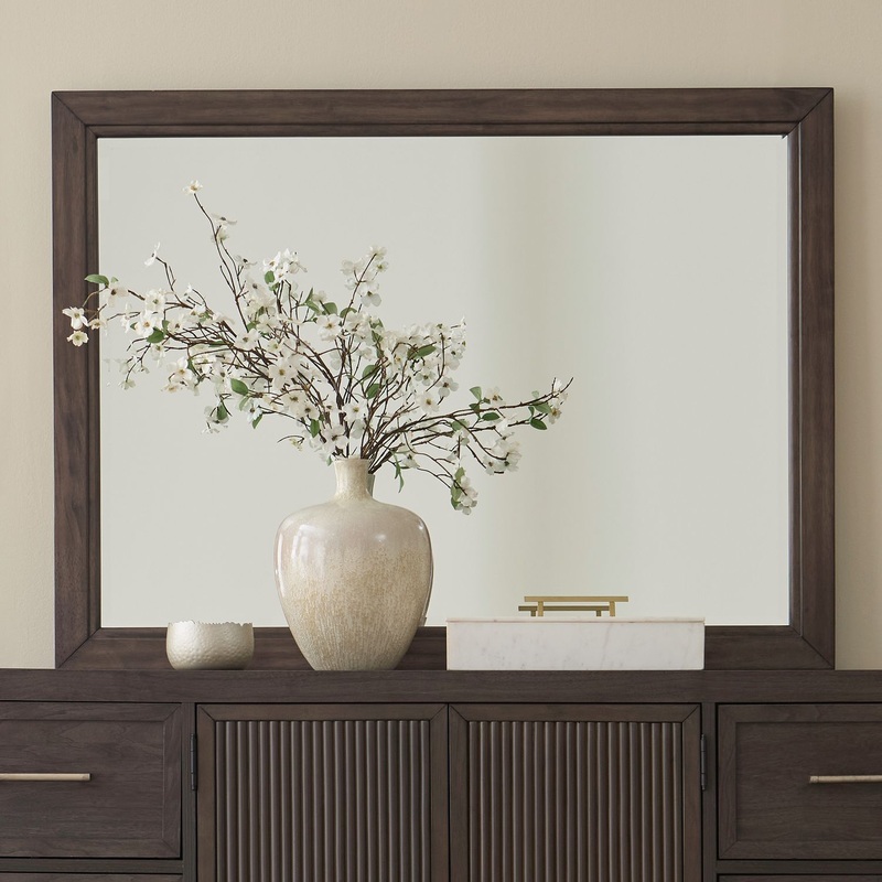 Modern Edge – Landscape Mirror – Brown