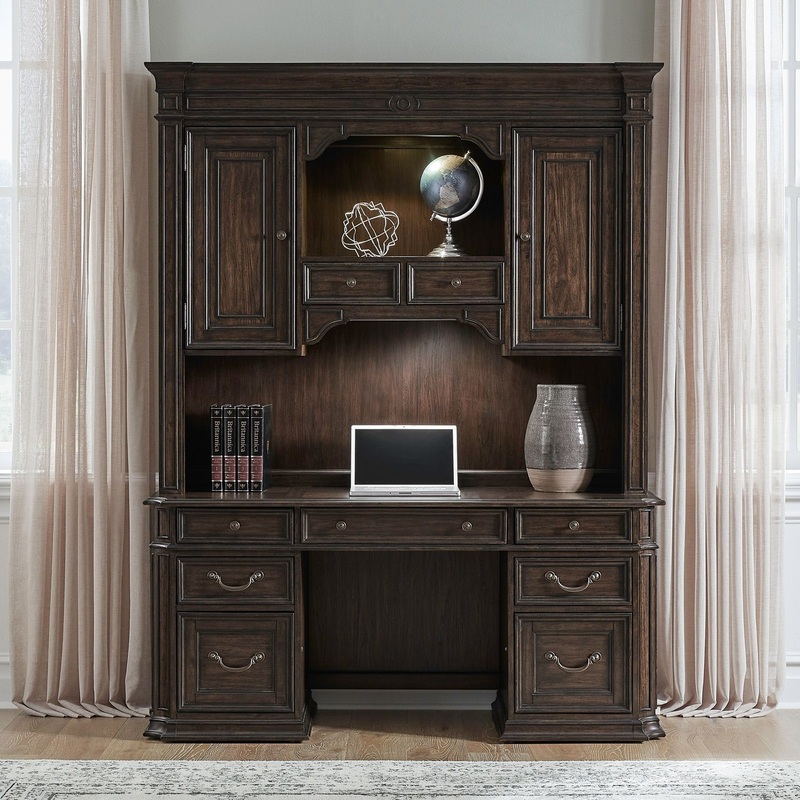 Provence Park – Jr Executive Credenza Hutch – Brown