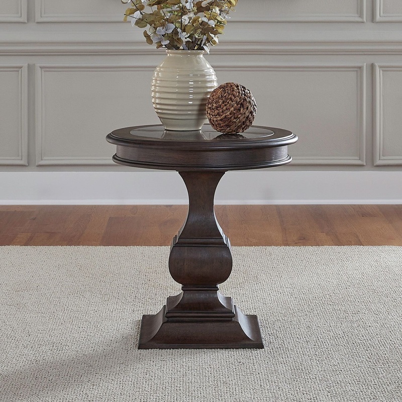 Provence Park – Round End Table – Brown
