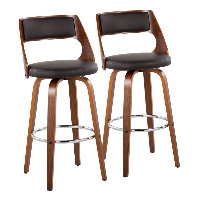 Cecina – Mid-Century Modern Barstool With Swivel (Set of 2)