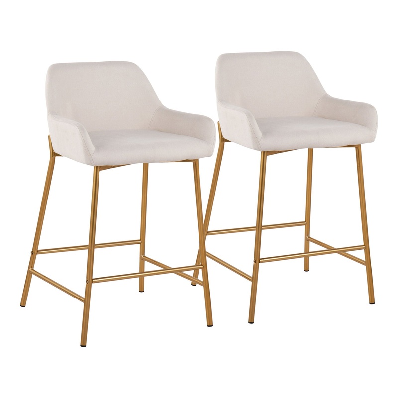 Daniella – Contemporary / Glam Fixed Height Counter Stool (Set of 2)
