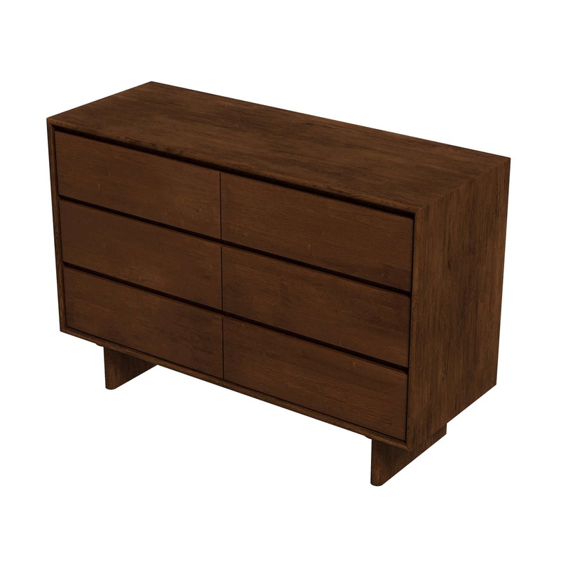 Dubrovnik – Mid-Century Modern Dresser With 6 Drawers – Brown