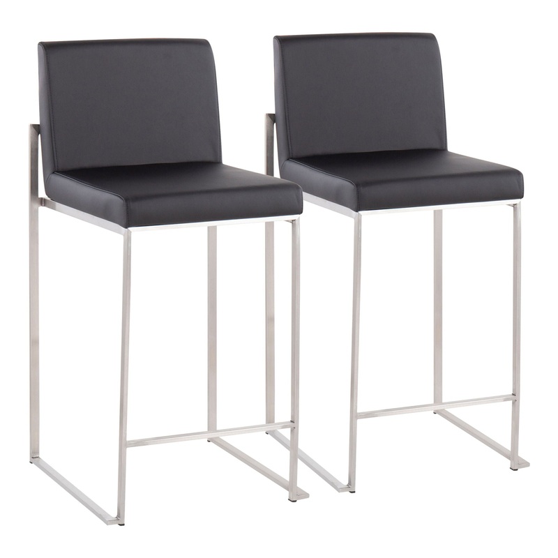 Fuji – Contemporary High Back Counter Stool, Functional Design