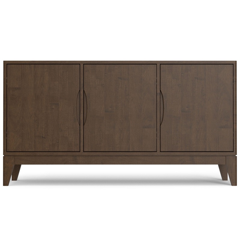 Harper – 3 Door Sideboard Buffet / Storage Cabinet – Walnut Brown