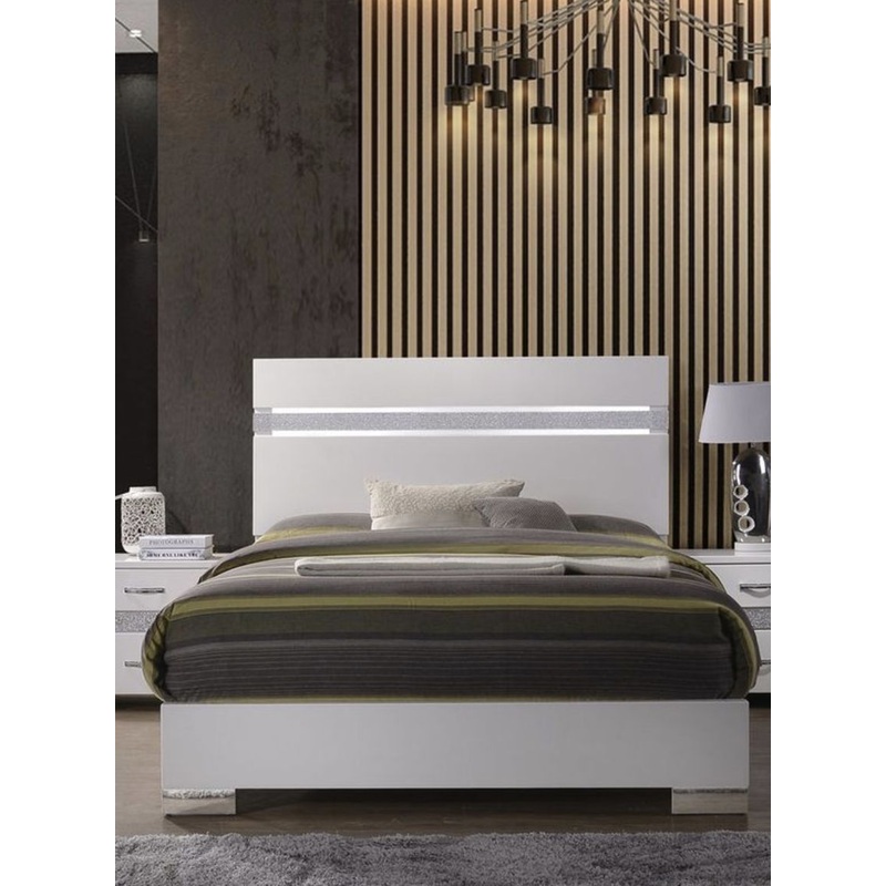 Naima – Elegance Bed|White|Queen