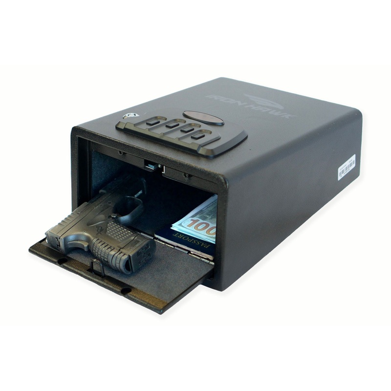 Compact Quick Access Vault|Black|11.75″W x 9″D x 7.25″H|11.75″W x 9″D x 5.5″H