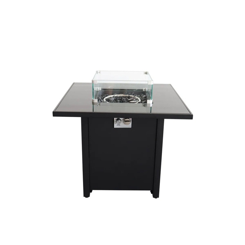 Powder Coated Fire Pit With Top – Black