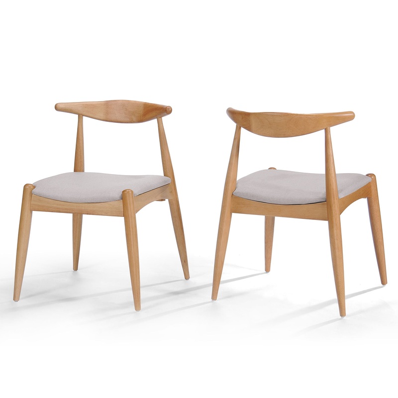Candescent – Dining Chair With Curved Back And Wood Frame (Set of 2)