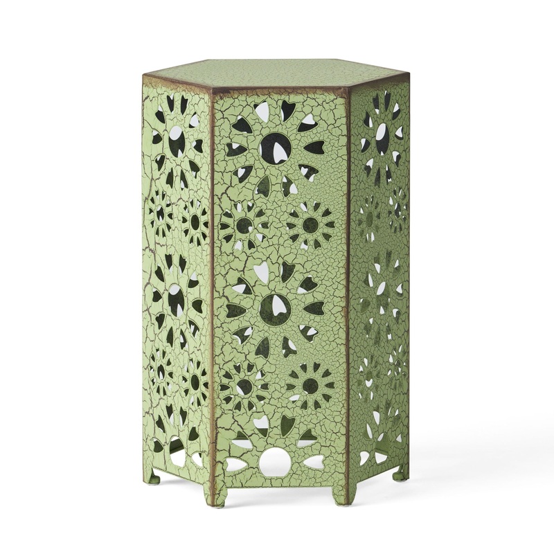 Galore – Side Table With Sunburst Cut Out Design