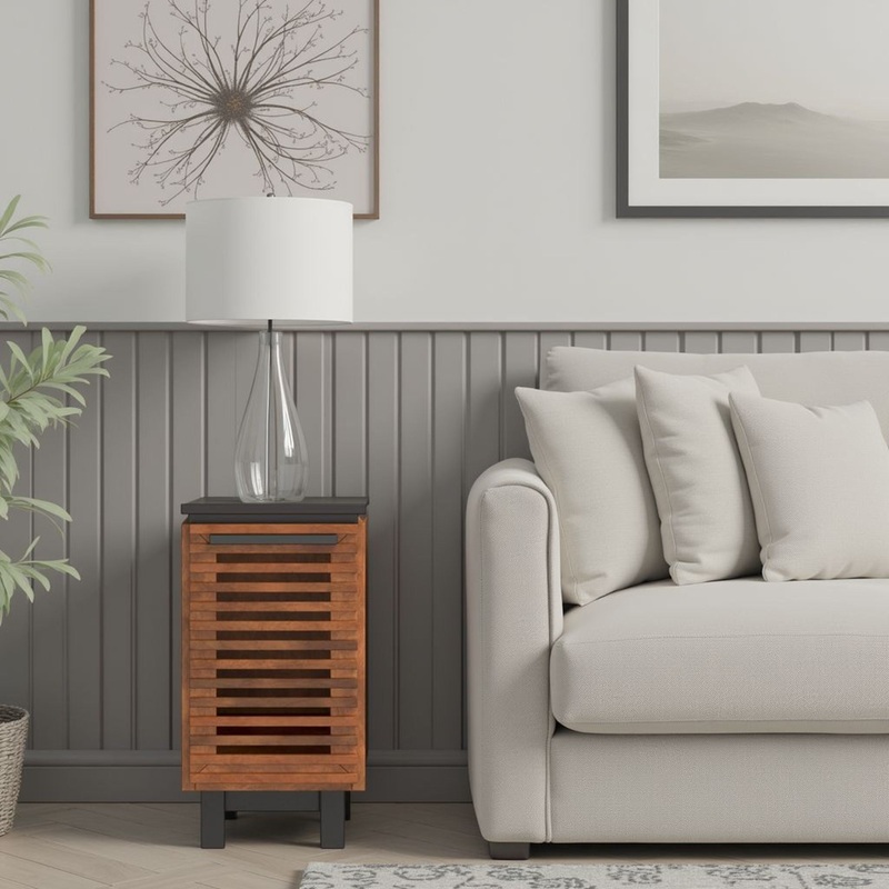 Graceland – Chairside Table, Fully Assembled – Black, Bourbon