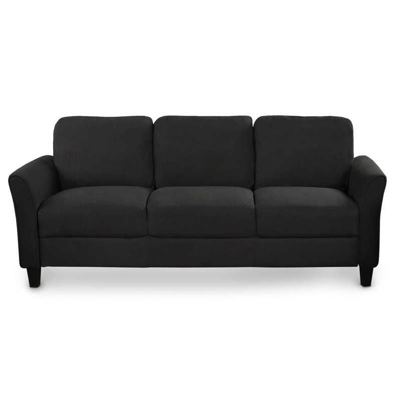 3 Seat Sofa Living Room Sofa – Black