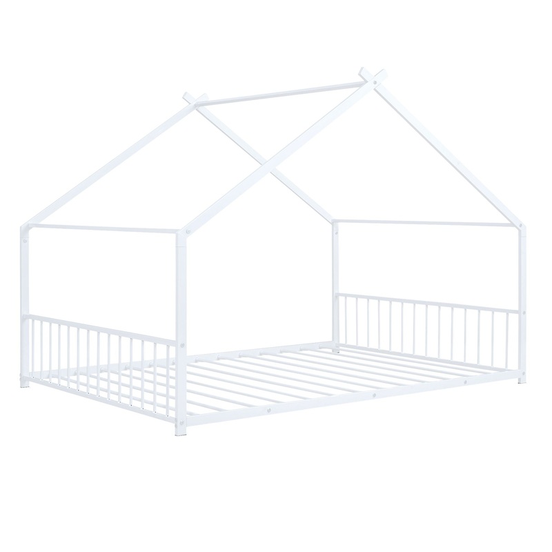 Full Size House Bed – White