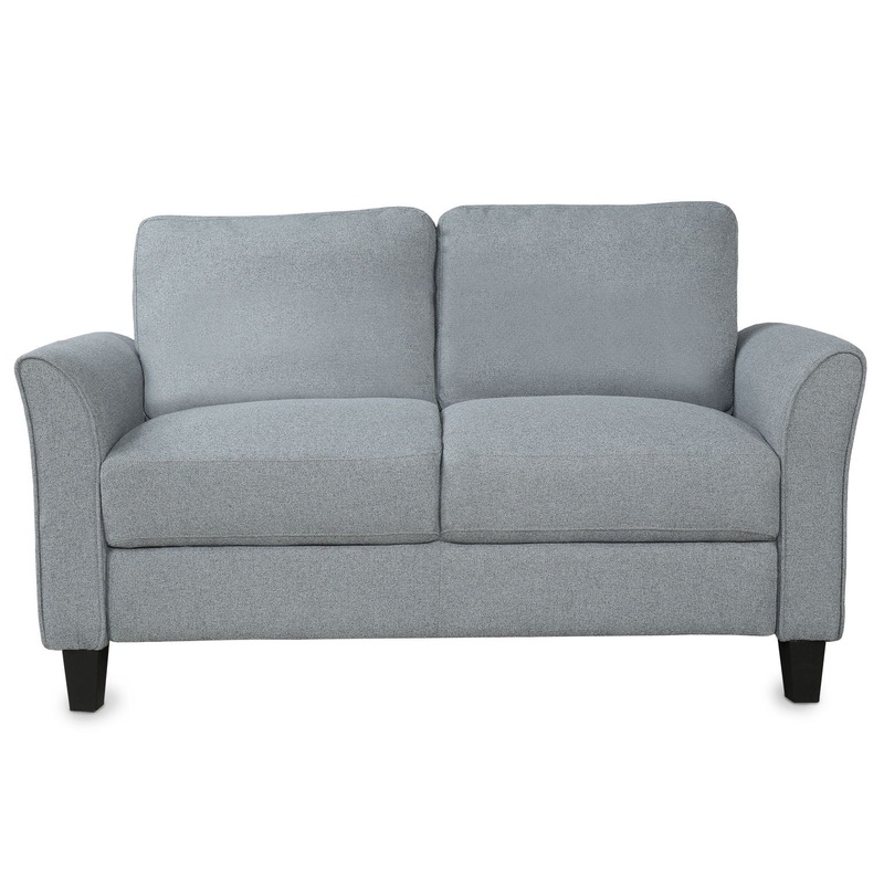 Living Room Furniture Loveseat Sofa Double Seat Sofa Loveseat Chair – Gray