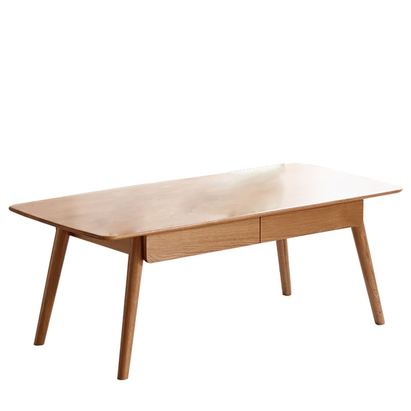 Low Table, Coffee Table With Storage Shelf – Natural